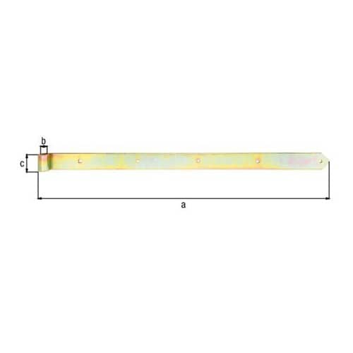 GAH Ladenband L.1000x20x60mm S.8mm STA galv.verz.d.pass.D.20mm rd GAH