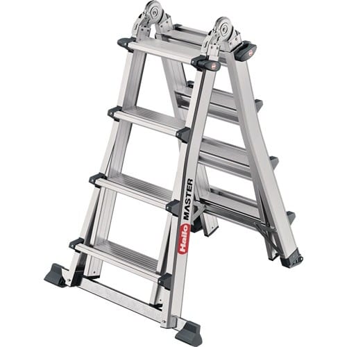 HAILO Vielzweckleiter Master M100 Alu.Sprossen 4x4 gekl.H270xB580xT270mm HAILO