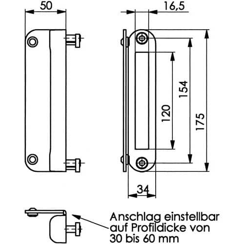 AMF Schließkasten 145G LM z.Anschr.AMF
