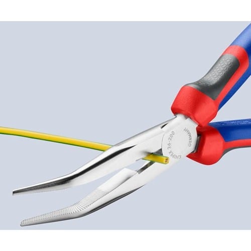 KNIPEX Flachrundzange L.200mm verchr.40Grad gew.Comfort-Griff KNIPEX