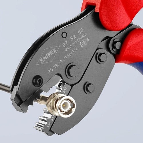 KNIPEX Crimpzange PreciForce® L.220mm 0,72/1,07/1,72/3,25/4,52/5,4mm 498g KNIPEX