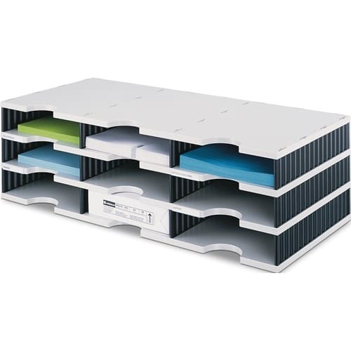 STYRO Sortierablage Trio 24 Fächer H573xB723xT331mm Polystyrol grau/schwarz STYRO