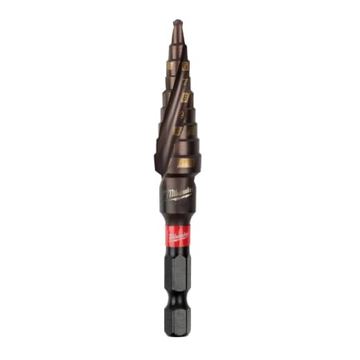MILWAUKEE 4 bis 12 mm, 1 mm Stufen SHOCKWAVE Stufenbohrer