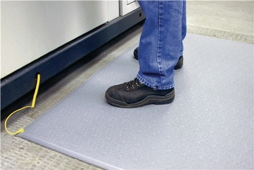 COBA Arbeitsplatzbodenbelag Fertigmatte L900xB600xS9mm grau PVC