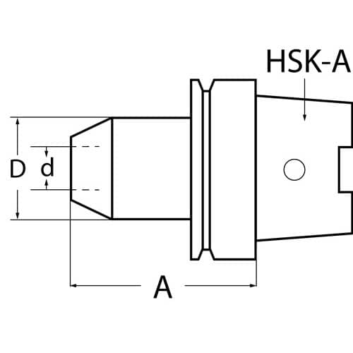TECWERK Flächenspannfutter DIN 69893A Weldon Spann-D.6mm HSK-A63 A.-L.65mm m.IK TECWERK
