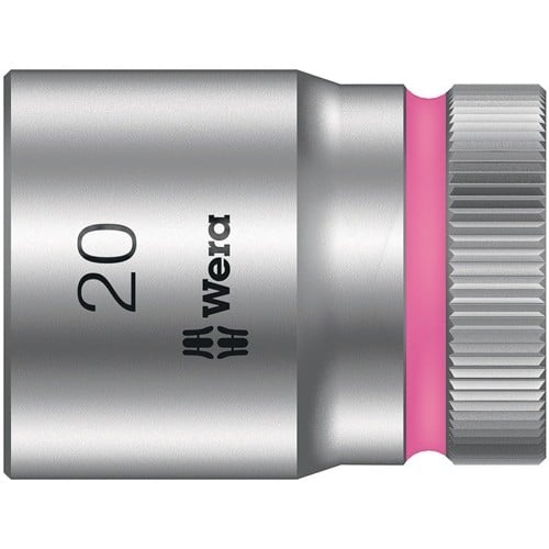 WERA Steckschlüsseleinsatz 8790 HMC Außen-6-kant SW20mm L.37mm 4-kt1/2Zoll CV verchr.