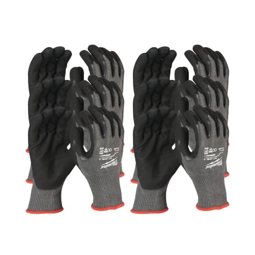 MILWAUKEE Größe 10 (XL) 12er Pack Schnittschutzhandschuhe Klasse 5/E