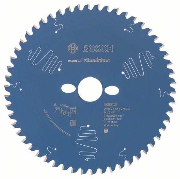 BOSCH Kreissägeblatt Expert for Aluminium, 210 x 30 x 2,6 mm, 54