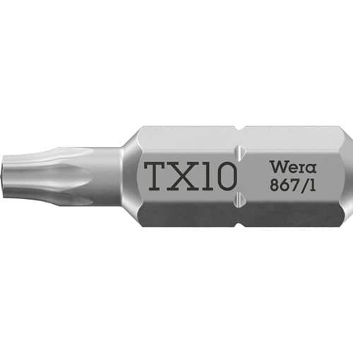 WERA Bit 867/1 1/4 Zoll T 10 L.25mm WERA