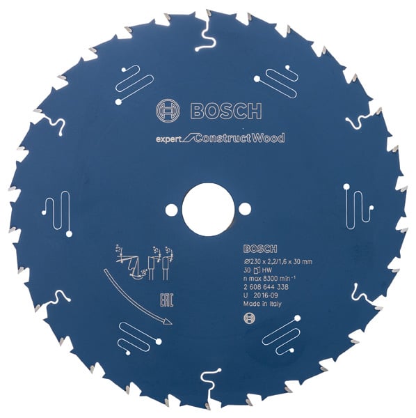 BOSCH Kreissägeblatt Expert for Construct Wood, 230 x 30 x 2,0 mm, 30