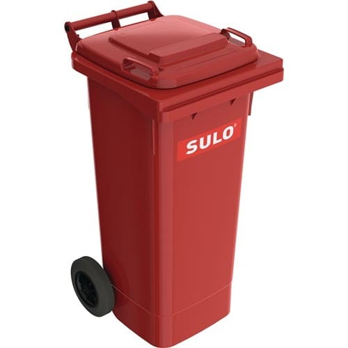 SULO Müllgroßbehälter 80l HDPE rot fahrbar,n.EN 840 SULO