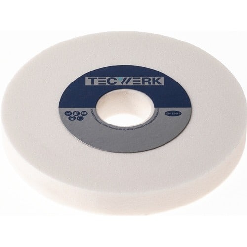 TECWERK Schleifbockscheibe Ø175xB25x32mm 80 Form A Edelkorund weiß TECWERK