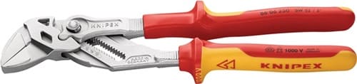KNIPEX Zangenschlüssel L.250mm Spann-W.46mm verchr.Mehrkomp.-Hülle VDE KNIPEX
