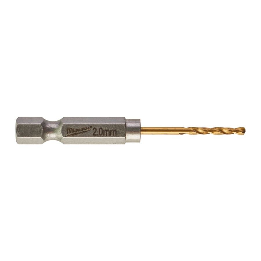 MILWAUKEE 2,0 x 59,5 mm SHOCKWAVE Metallbohrer HSS-G RED HEX Titan 1/4"