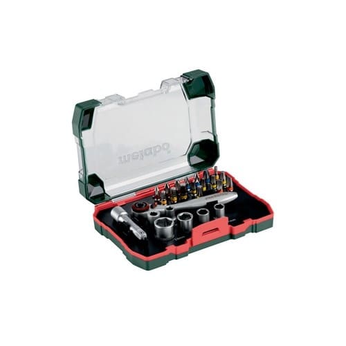 METABO Bitsortiment 26tlg. Bit-L.25mm Steckschlüssel1/4Zoll S2-Stahl Farbcodierung