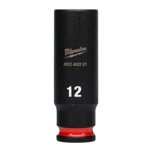 MILWAUKEE 12 x 50 mm SHOCKWAVE Schlagnuss 1/4" lang