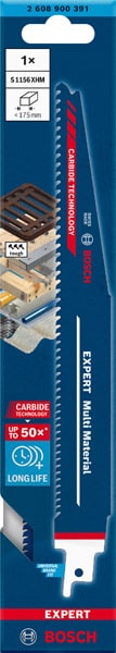 BOSCH EXPERT ‘Multi Material’ S 1156 XHM Säbelsägeblatt, 1 Stück. Für Säbelsägen