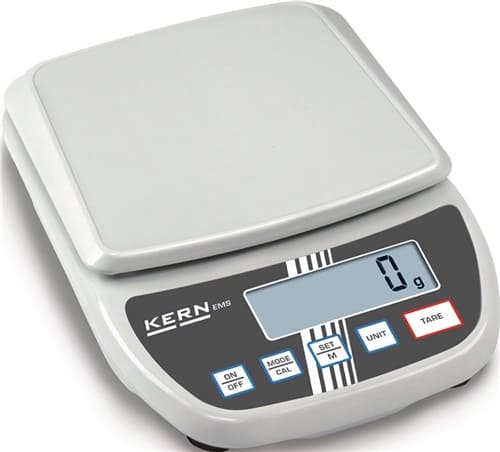 KERN+SOHN Briefwaage Wägebereich 6,0kg Ziffernschritt 1,0g Netzan. Plattform-B175xT190mm