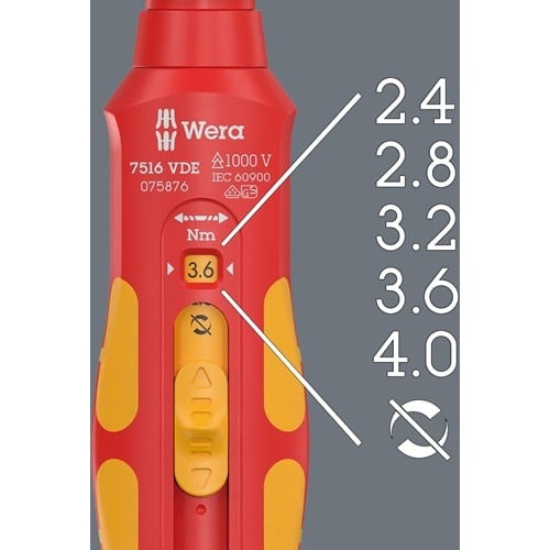 WERA Drehmomentschraubendreher 7516 VDE Kraftform Safe-Torque Speed 9mm WERA