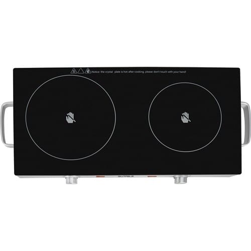 GUTFELS Glaskeramik Doppel‐Kochplatte COOK 4010 1800 W,1000 W ,stufenlos GUTFELS