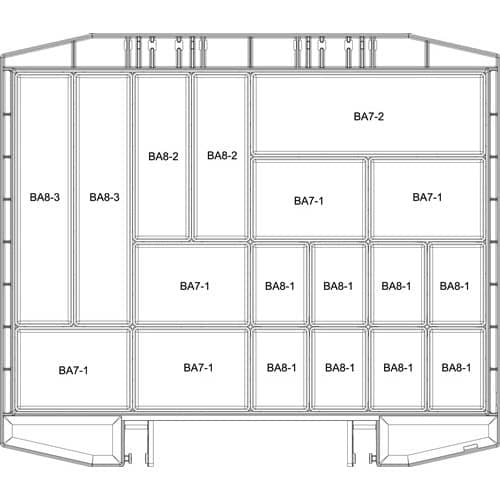 RAACO Sortimentskoffer boxxser B465xT401xH78mm 18 Fächer m.Profilraster RAACO