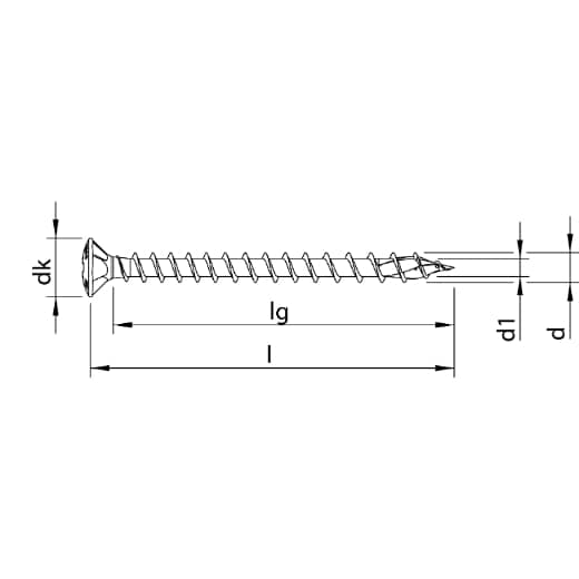 HECO TOPIX-plus A2, Linsensenkkopf mit Frästaschen, Pozi-Drive, Variables Vollgewinde, blank, gleitbeschichtet
