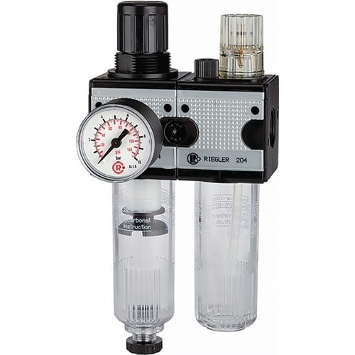 RIEGLER Wartungseinheit MULTIFIX Gew.G 3/8 Zoll HA BG I 2-tlg.1200l/min B.92,8mm RIEGLER