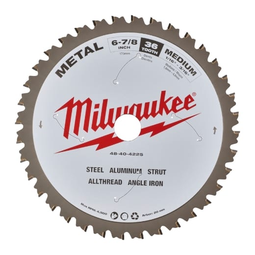 MILWAUKEE 174/20 mm Z36 Kreissägeblatt für Metall-Handkreissägen