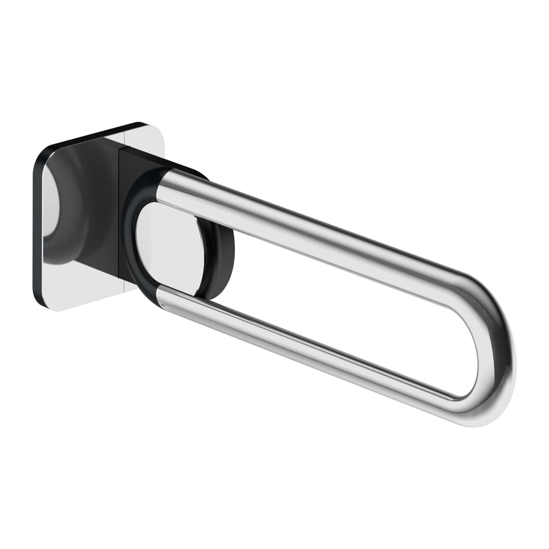 KWS Stützklappgriff mit Federbelastung 700mm links Edelstahl poliert