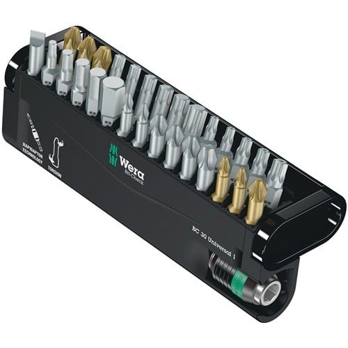 WERA Bitsortiment Bit-Check 30 Univ.1 30-tlg.Schlitz/PH/PZD/TX-BO/6Kt.WERA
