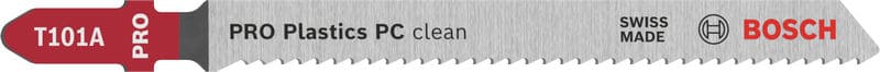 BOSCH Stichsägeblatt T 101 A Clean for PC, 3er-Pack