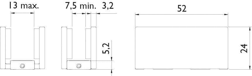 HERMAT Schiebetürbeschlag SAN REMO 9170.GKT/Glas, 150 kg., Aluminium