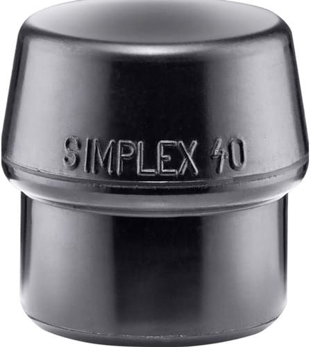 HALDER Schonhammerkopf SIMPLEX Kopf-Ø 40mm Gum.schwarz mittelh.HALDER