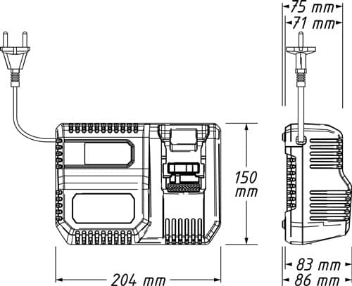 HAZET Schnellladegerät 9501-1018 Li-Ion HAZET