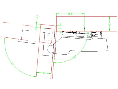 HETTICH Winkeladapter für Kreuzmontageplatten, 5°, 9072533