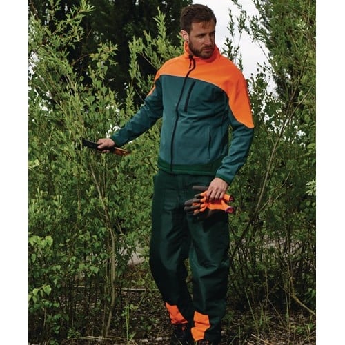 SCHEIBLER Schnittschutzlastzhose Basic Gr.50 grün/leuchtorange SCHEIBLER