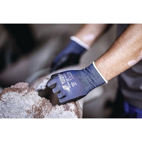 NITRAS Schnittschutzhandschuhe 3D CUT F Gr.8 marineblau/schwarz EN ISO 21420,EN 388