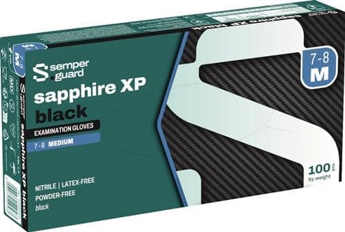 SEMPERMED Einw.-Handsch.Semperguard® Sapphire XP black Gr.XL schwarz Nitril 90 St./Box