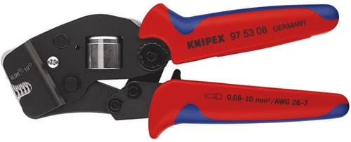 KNIPEX Crimpzange Gesamt-L.190mm 0,08-10,0 (AWG 28-7) mm² brün.Mehrkomp.-Hüllen KNIPEX