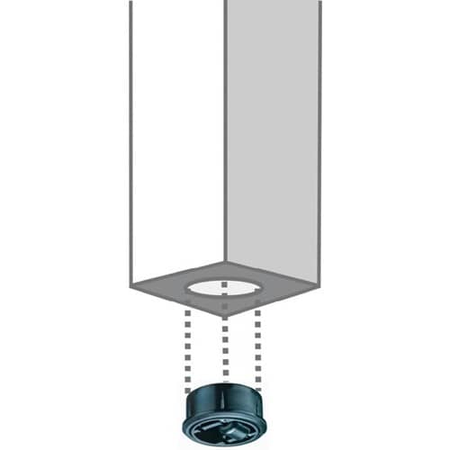 BS ROLLEN Kunststoffglocke D.52mm Trgf.50kg Einpresstiefe 18mm harte BD BS ROLLEN