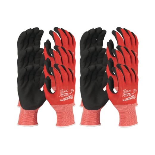 MILWAUKEE Größe 8 (M) 12er Pack Schnittschutzhandschuhe Klasse 1/A
