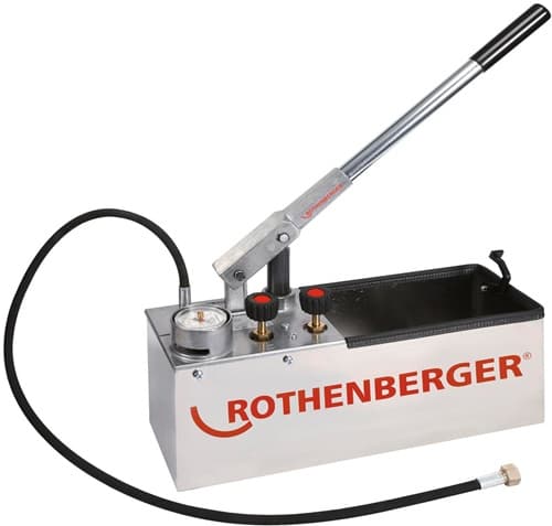 ROTHENBERGER Prüfpumpe RP 50 S Inox 0-60bar R 1/2 Zoll Saugvolumen p.Hub ca.45ml Edelstahl