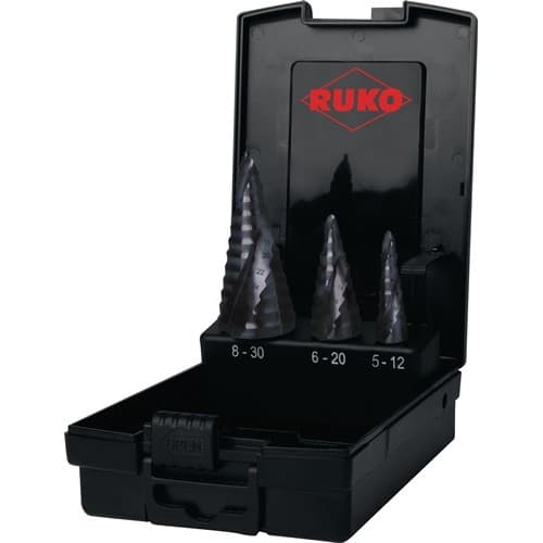 RUKO Stufenbohrersatz ULTIMATECUT D.5-12/6-20/8-30mm HSS Spiralnut