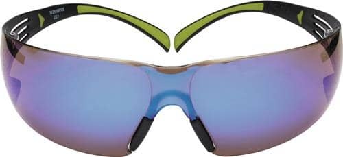 3M Schutzbrille SecureFit-SF400 EN 166,170 172 Bügel schwarz grün,Scheiben blau PC