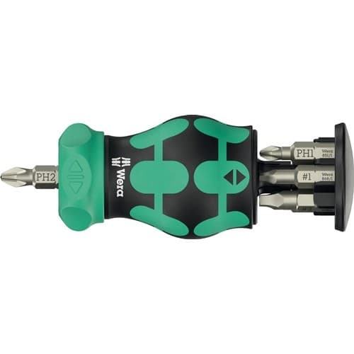 WERA Magazinbithalter KK Stubby Magazin RA 4 6-tlg.Z Schlitz/PH/PZ/4-KT.WERA