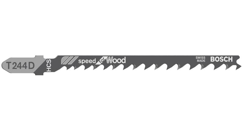 BOSCH Stichsägeblatt T 244 D Speed for Wood, 100er-Pack