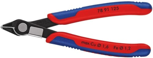 KNIPEX Elektronik-Seitenschneider Super-Knips® L.125mm Form 8 Facette ja,sehr kl.brün.