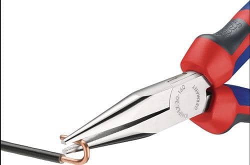 KNIPEX Langbeckzange Gesamt-L.160mm Form 2 Kopf verchr.lang,flach-rund Comfort-Griff