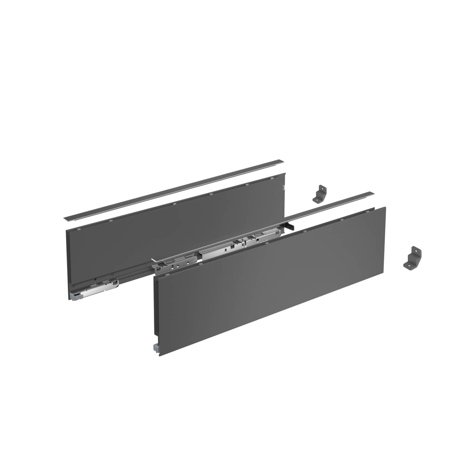 HETTICH AvanTech YOU Set Zarge, Höhe 139 mm x NL 650 mm, anthrazit, links und rechts, 9353438