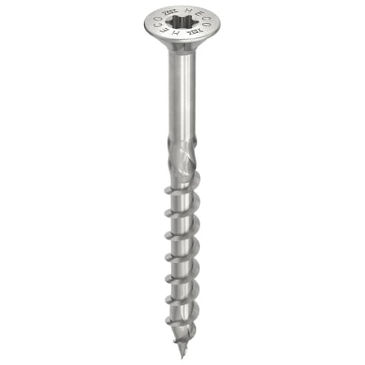 HECO TOPIX-plus A2 6,0 x 200, Senkkopf mit Frästaschen, Drive, Teilgewinde, blank, gleitbeschichtet